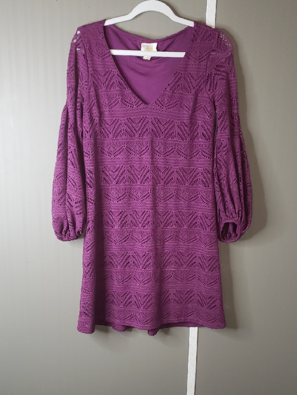 Anthropologie Maeve Laila Lace Dress in Plum size XS
